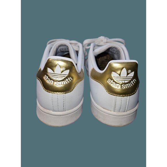 Adidas Stan Smith Primegreen White/Gold Tennis Sneakers Women Size 8.5 - Picture 8 of 11